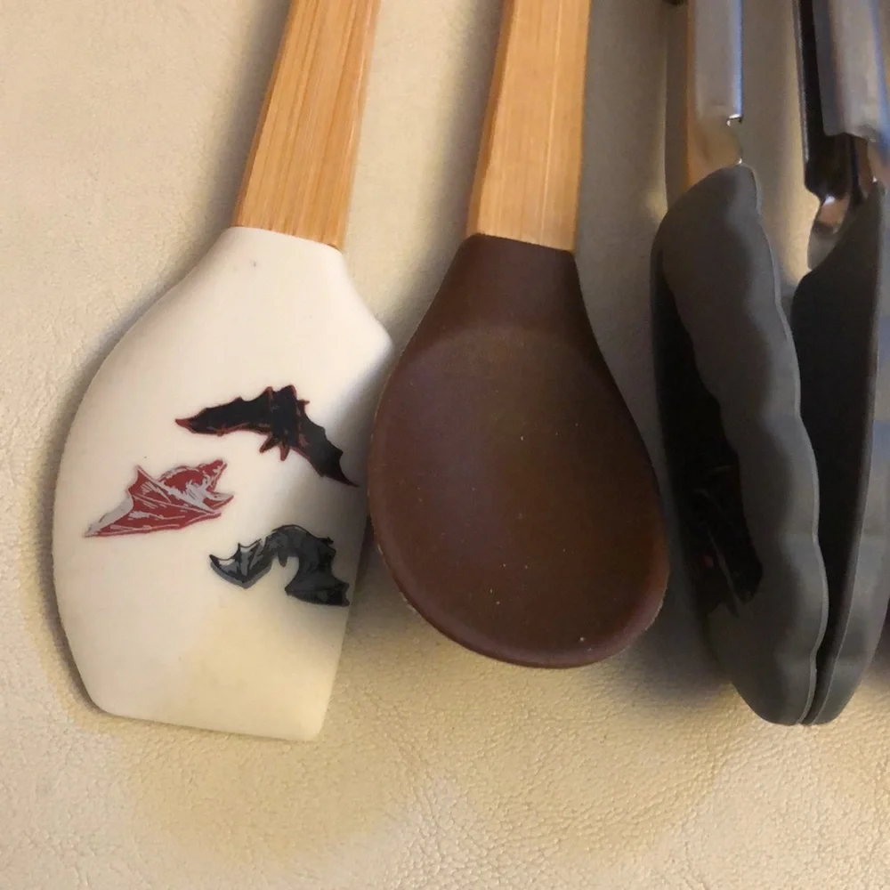 NWT Core Bamboo & Silicone Mini Utensil Set-Halloween - Picture 3 of 5
